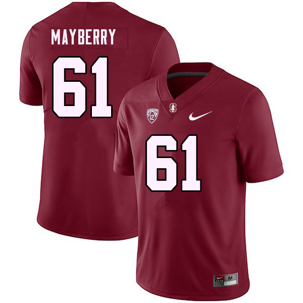 Men #61 Trevor Mayberry Stanford Cardinal College Football Jerseys Stitched Sale-Cardinal
